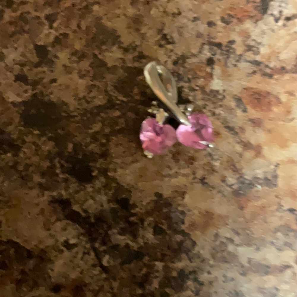 14k gold Sapphire Diamond Pendant